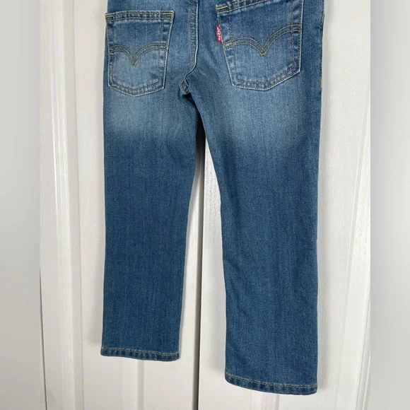 Levi’s Performance 511 Slim Jeans Boys Size 4 Blue Straight Leg Adjustable Waist - Picture 6 of 14